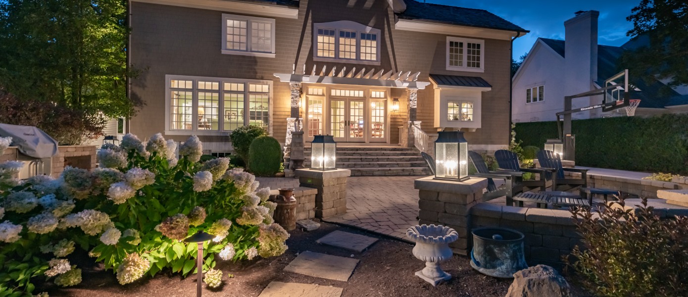 professionally installed exterior home lighting