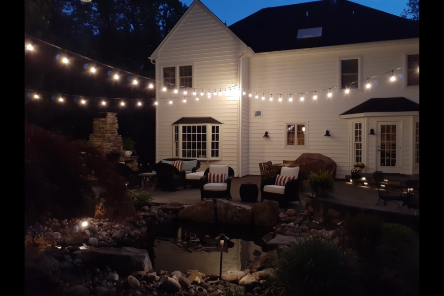 backyard string lights
