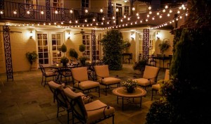 Dayton OH Festive Bistro-Inspired Outdoor Lighting over Patio