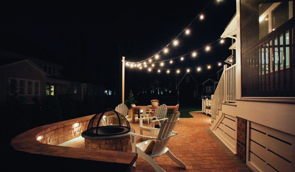 Camden backyard lighting
