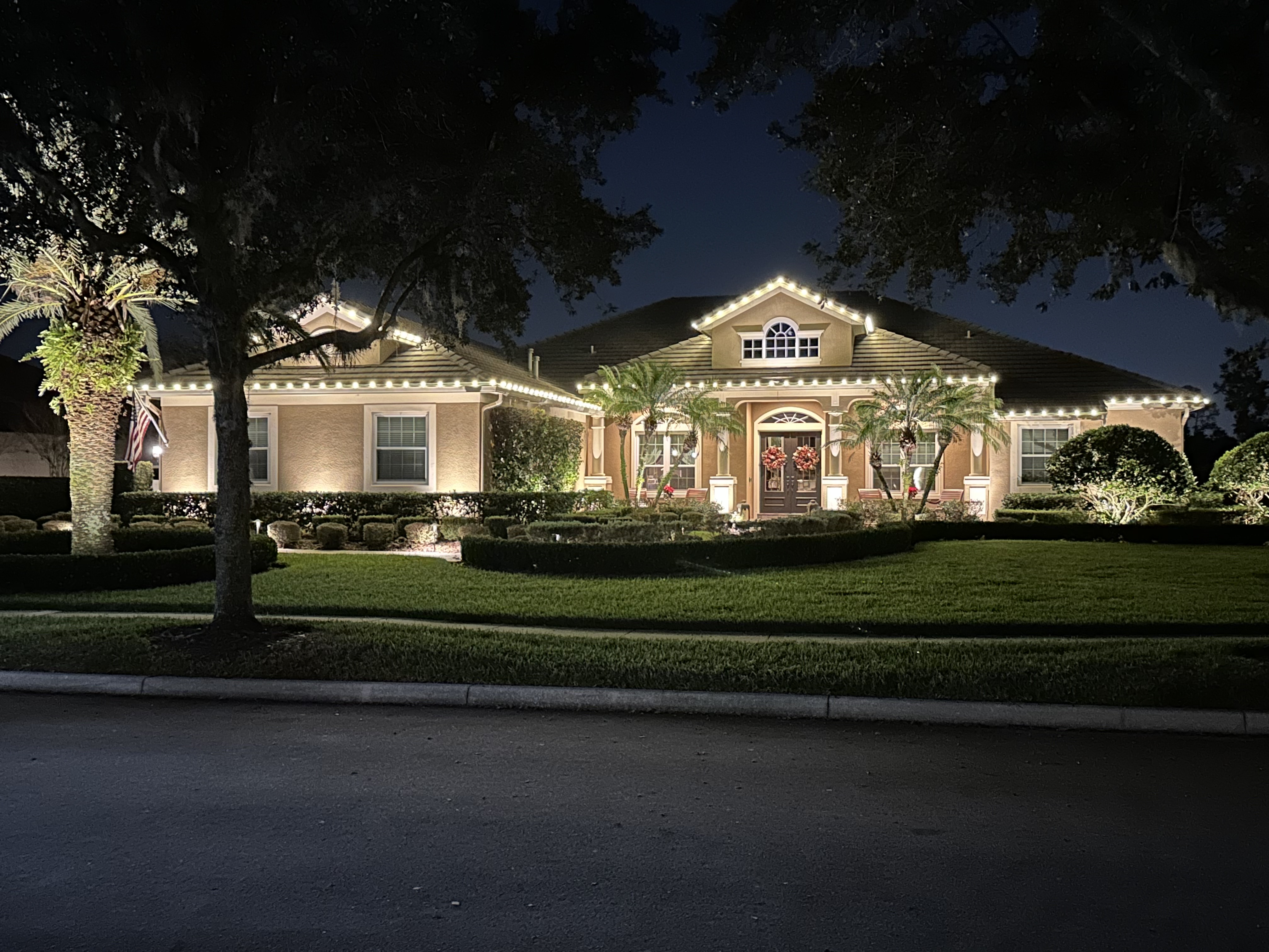 outdoor lighting on house
