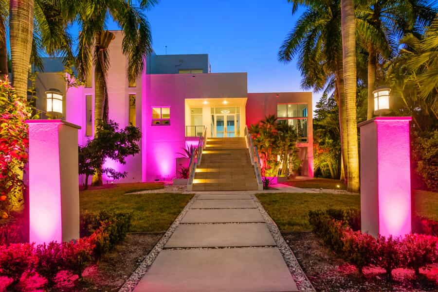 colorful outdoor lighting